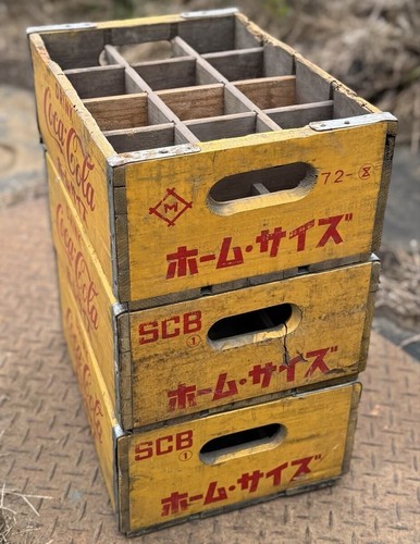 Box coca cola holzkiste japan - coca-cola,