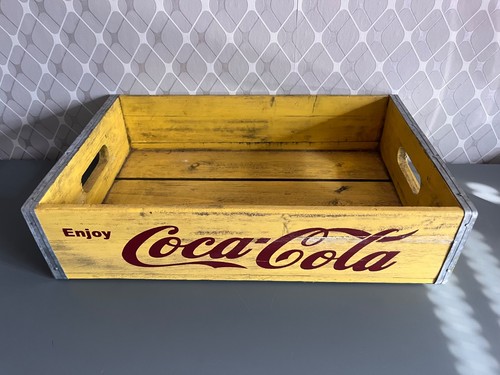 Coca cola holzkiste - holzkiste, gelb