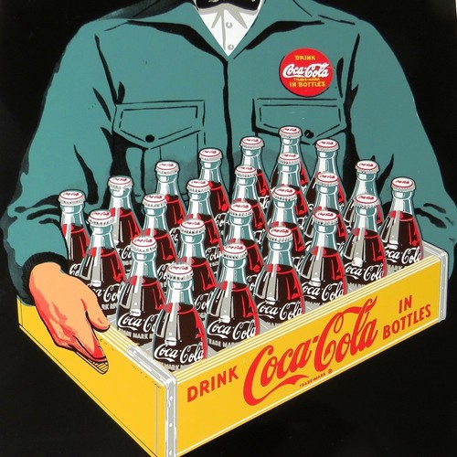 Coca cola altes emailschild - cola,