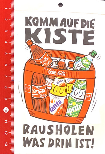 Cola kiste aufkleber - cola,