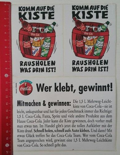 Aufkleber sticker coca cola - aufkleber/sticker:,